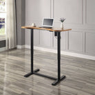 San Francisco Height Adjustable Desk Oak/Black by Jual Furnishings - Price Crash Furniture