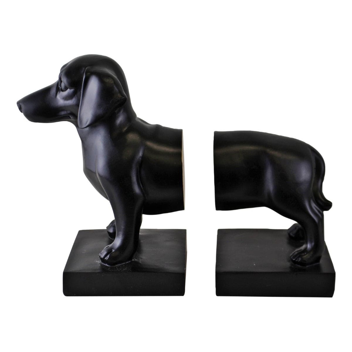 Sausage Dog Bookends, Black Finish - Price Crash Furniture