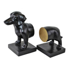 Sausage Dog Bookends, Black Finish - Price Crash Furniture