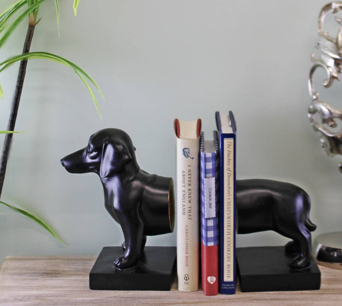 Sausage Dog Bookends, Black Finish - Price Crash Furniture