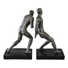 Silver Male Statue Bookends - Price Crash Furniture