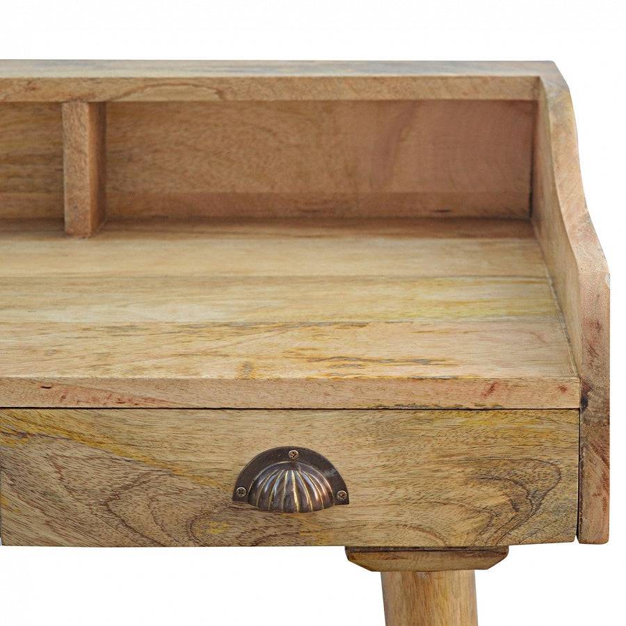 Solid Wood Open Shelf Writing Desk - Price Crash Furniture