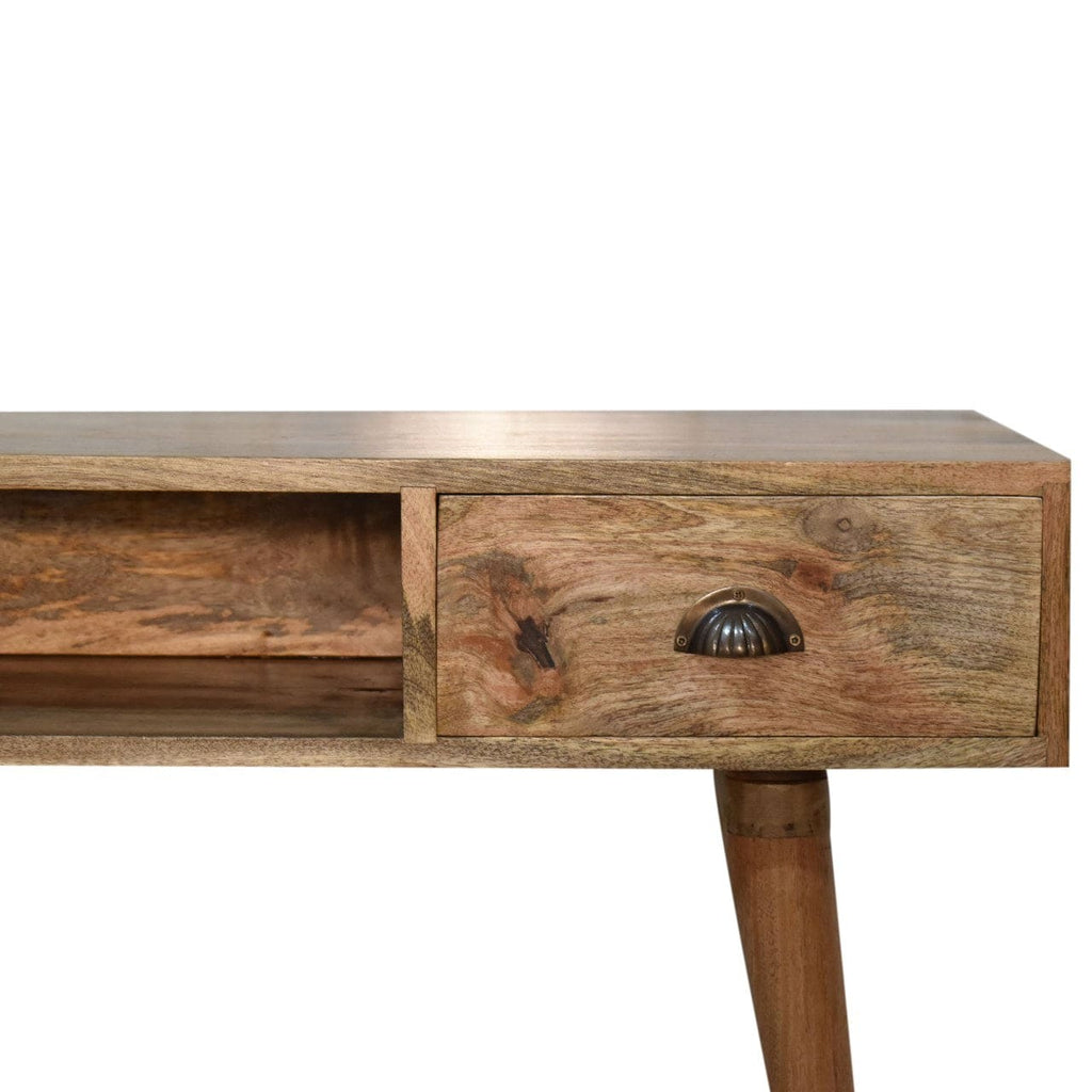 Solid Wood Writing Desk with Open Slot and Cable Access by Artisan Furniture - Price Crash Furniture