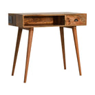 Solid Wood Writing Desk with Open Slot and Cable Access by Artisan Furniture - Price Crash Furniture