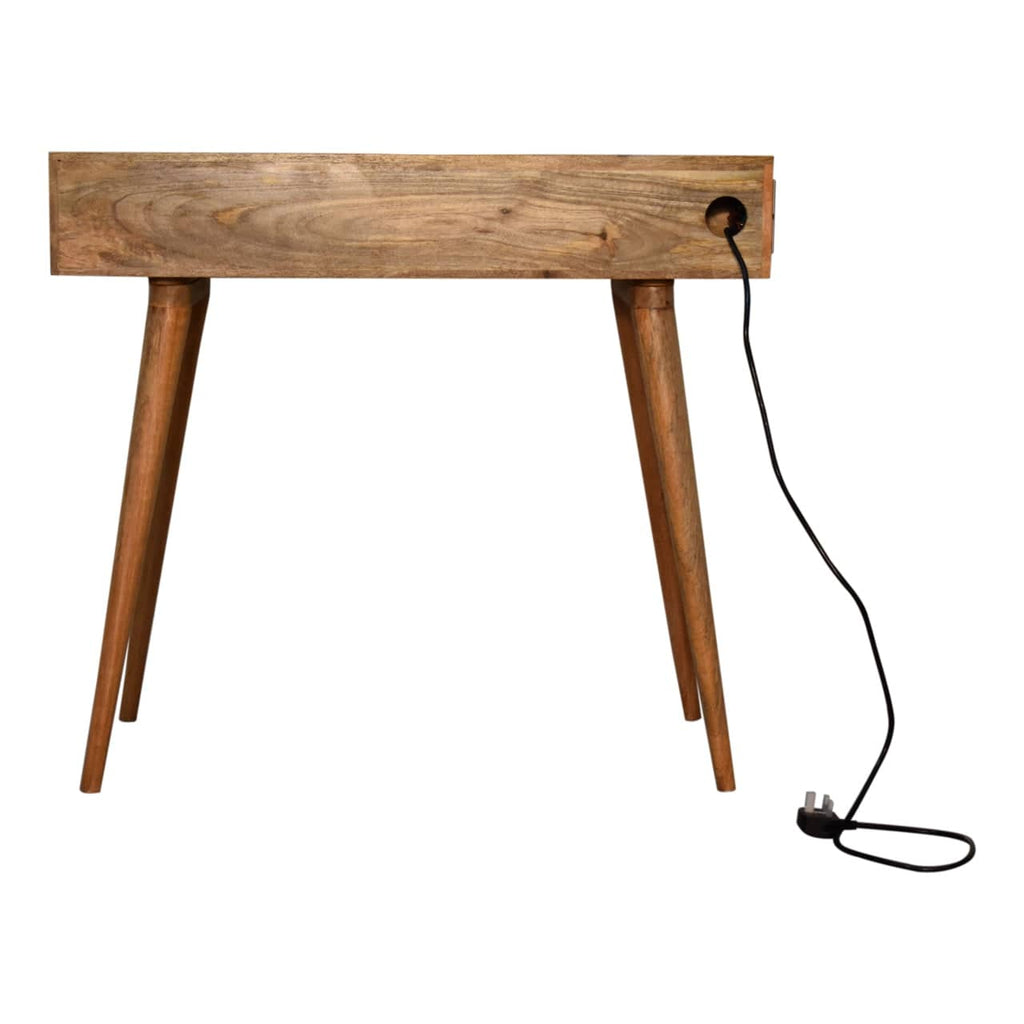 Solid Wood Writing Desk with Open Slot and Cable Access by Artisan Furniture - Price Crash Furniture