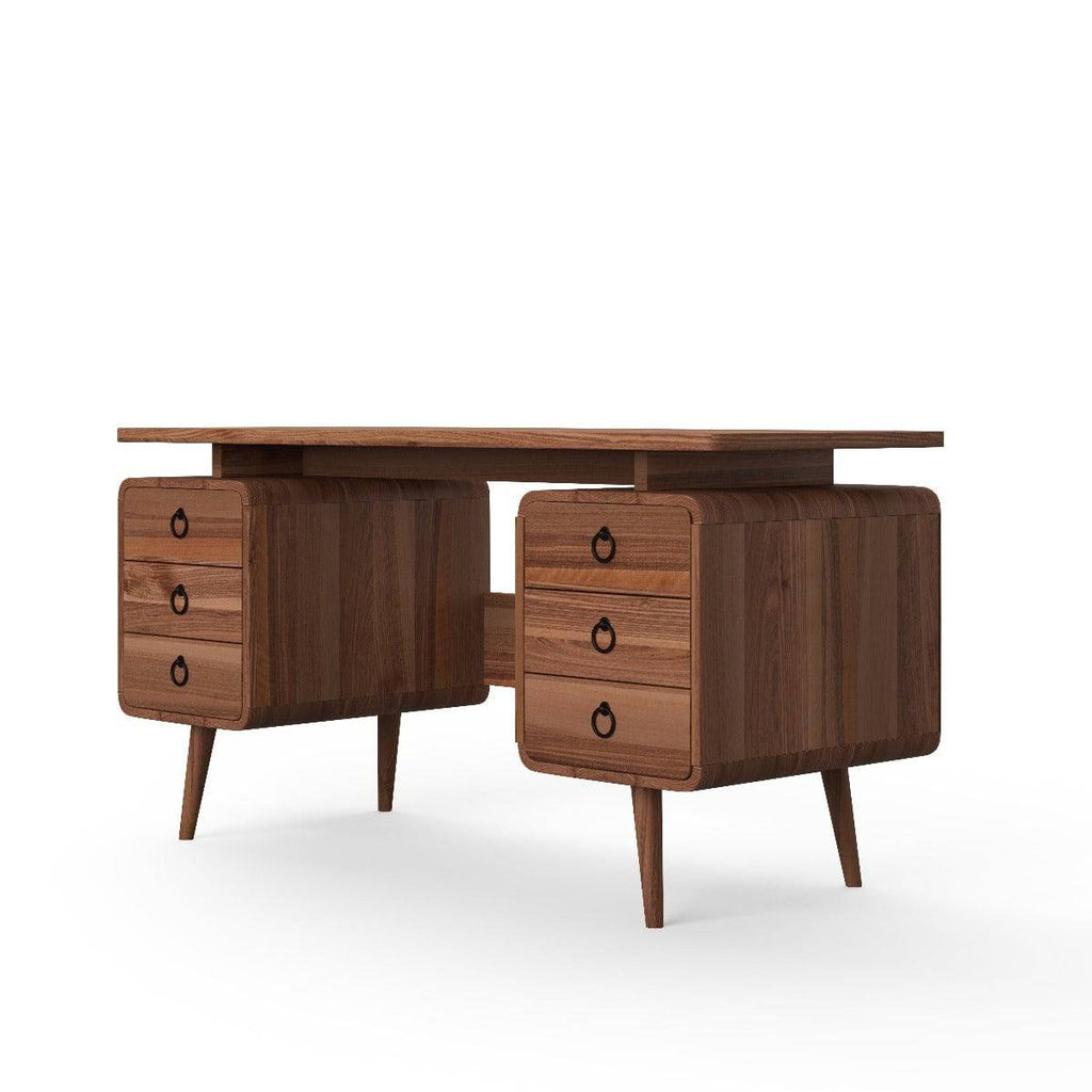 Somerset Desk in Java Wood Finish by Alphason - Price Crash Furniture