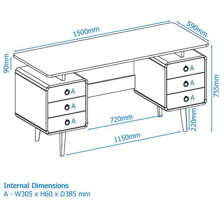 Somerset Desk in Java Wood Finish by Alphason - Price Crash Furniture
