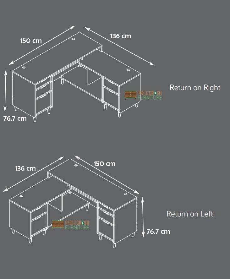 Teknik Clifton Place Executive L-Shaped Desk - Price Crash Furniture