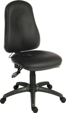 Teknik Comfort Air PU Desk Office Chair in Black Faux Leather (without arms) - Price Crash Furniture