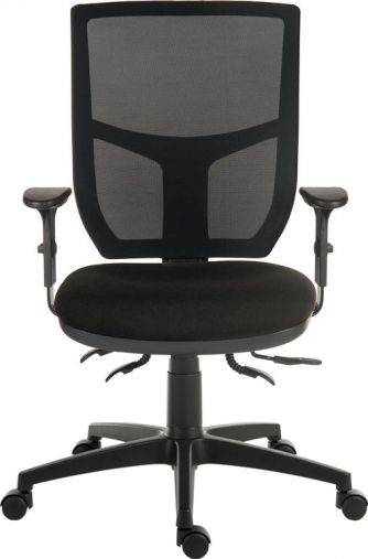 Teknik Comfort Ergo Mesh with Arms in Black - Price Crash Furniture