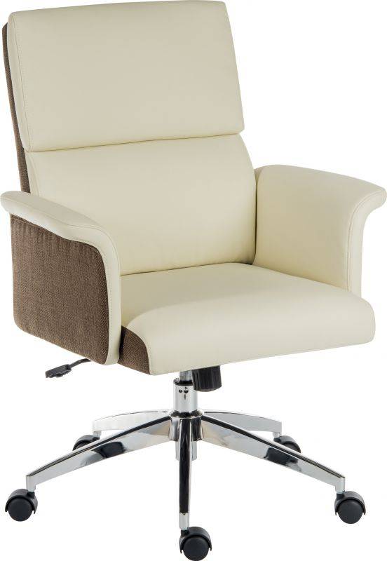 Teknik Elegance medium executive office desk chair in cream - Price Crash Furniture