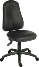 Teknik Ergo Comfort PU Office Chair in Black Faux Leather - Price Crash Furniture