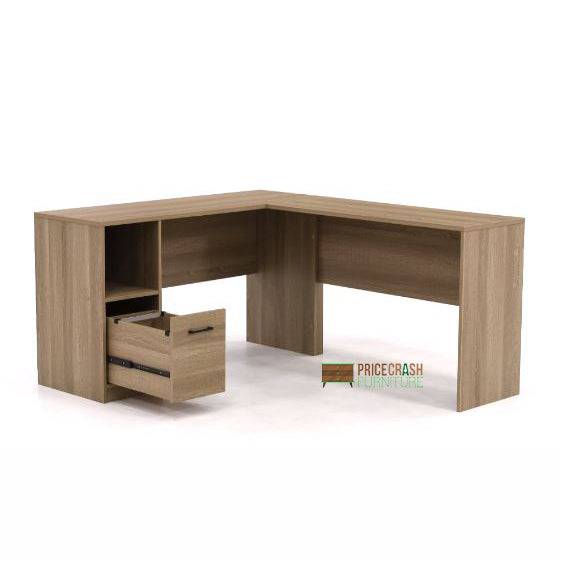 Teknik Essentials Desk in Summer Oak - Price Crash Furniture