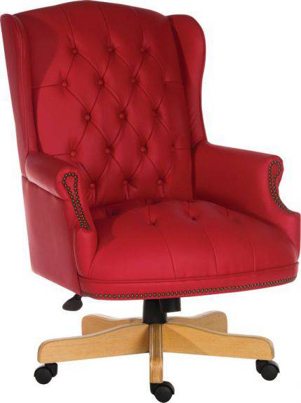 Teknik Executive Chairman Chair in Rouge Red - Price Crash Furniture