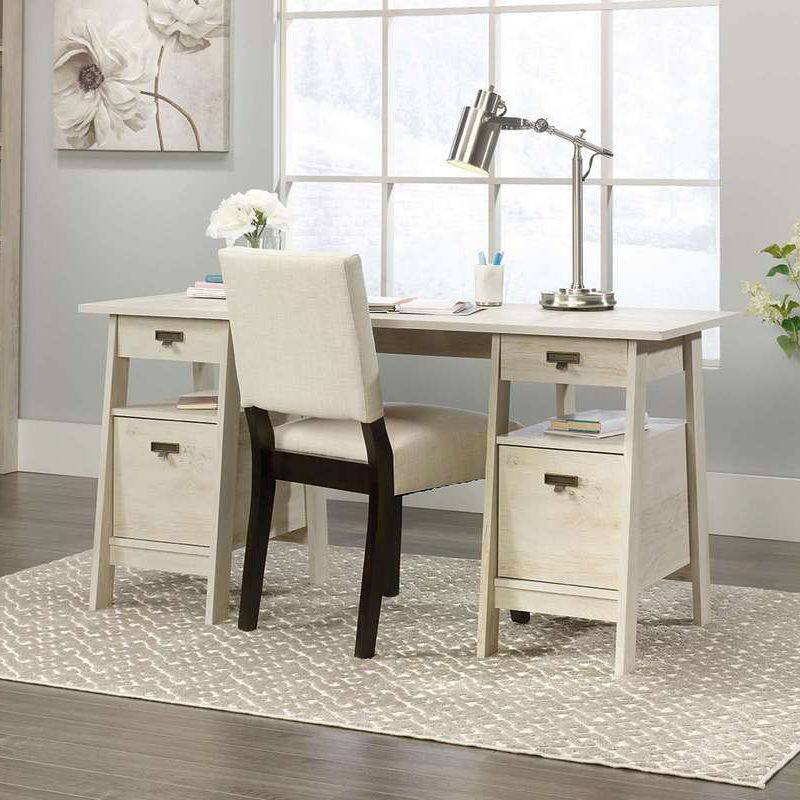Teknik Executive Trestle Desk in Chalked Chestnut - Price Crash Furniture