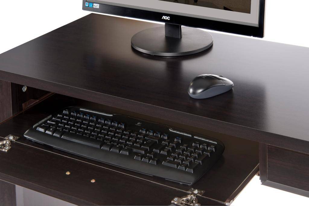 Teknik Extending Keyboard Surface Laptop Desk Jamocha Wood - Price Crash Furniture