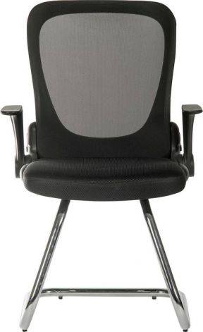 Teknik Flip Mesh Executive Visitor Chair in Black with Arms - Price Crash Furniture