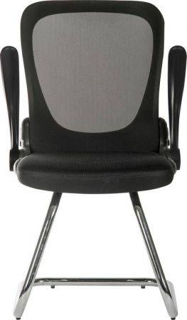 Teknik Flip Mesh Executive Visitor Chair in Black with Arms - Price Crash Furniture