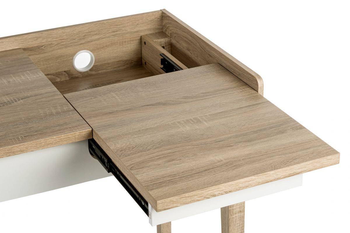 Teknik Giru Desk in Sonoma Oak & White - Price Crash Furniture