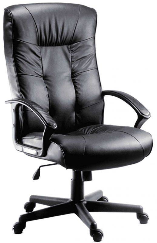 Teknik Gloucester Executive Office Chair in Black Leather - Price Crash Furniture