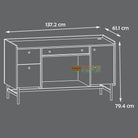 Teknik Hampstead Park Double Pedestal Desk - Price Crash Furniture