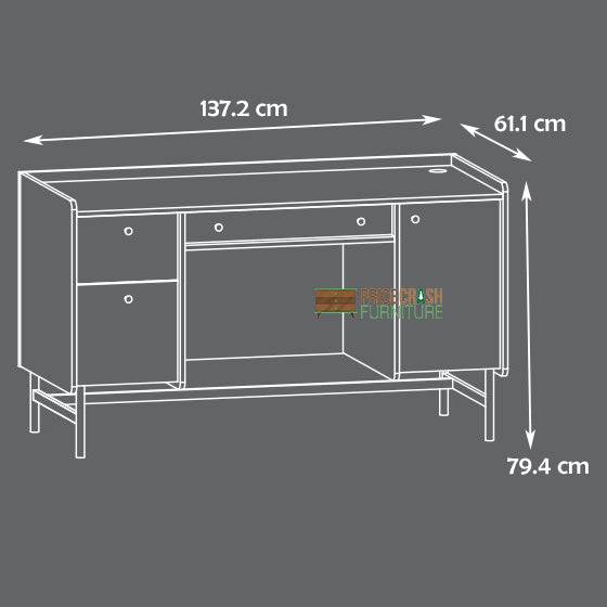 Teknik Hampstead Park Double Pedestal Desk - Price Crash Furniture