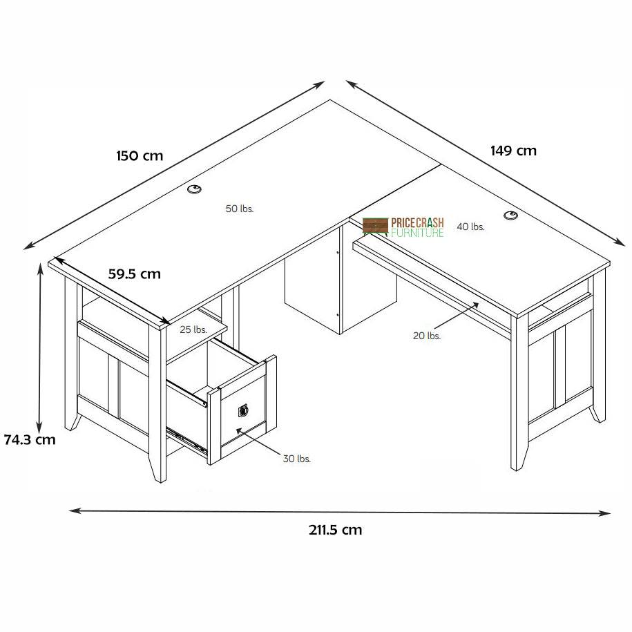 Teknik Home Study L-Shaped Desk - Price Crash Furniture