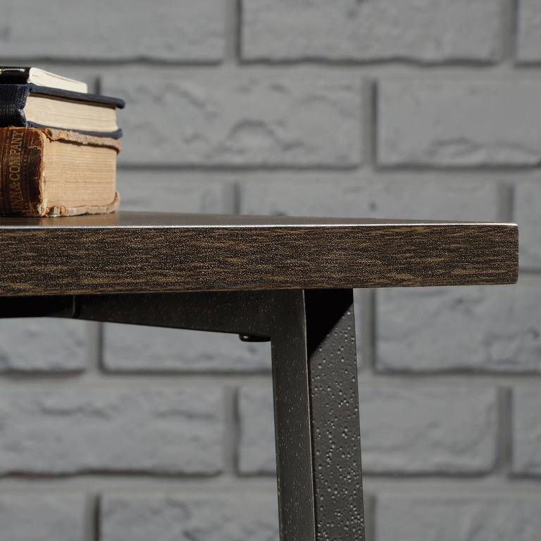 Teknik Industrial Style Bench Desk in Smoked Oak - Price Crash Furniture