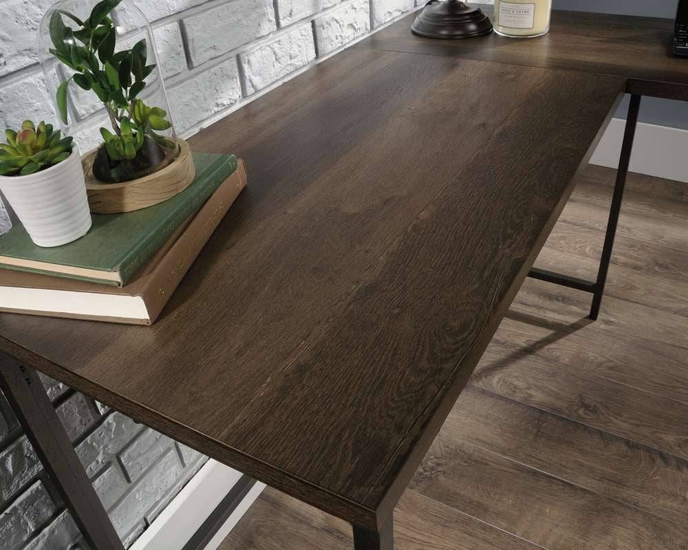 Teknik Industrial Style Bench L-Shaped Desk in Smoked Oak - Price Crash Furniture