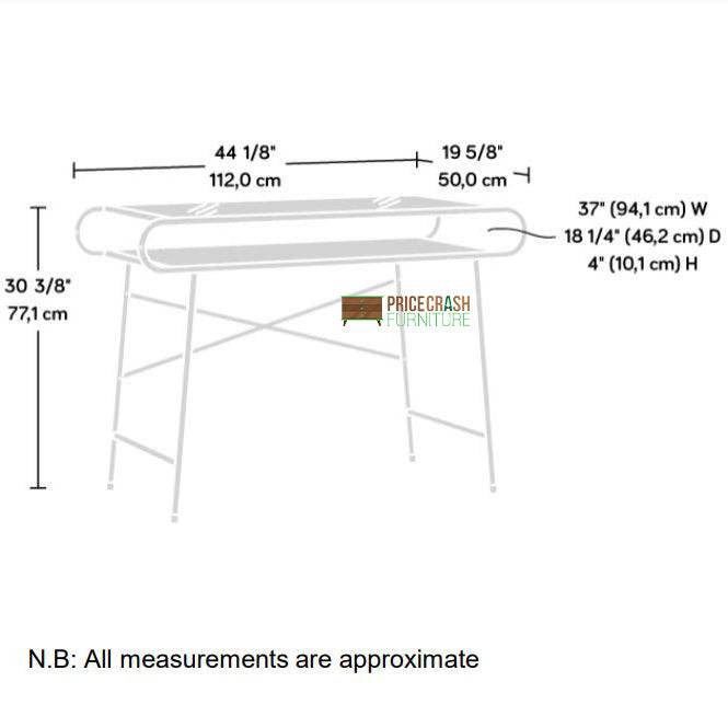 Teknik Metro Desk in Misted Elm - Price Crash Furniture