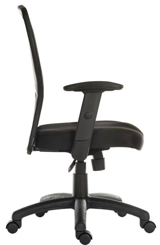 Teknik Mistral 2 Office Chair in Black with Arm Rests - Price Crash Furniture