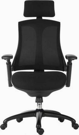 Teknik Rapport High Back Office Chair with Headrest in Black - Price Crash Furniture