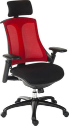 Teknik Rapport High Back Office Chair with Headrest in Red - Price Crash Furniture