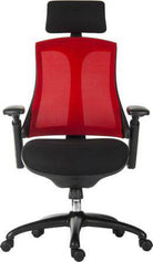 Teknik Rapport High Back Office Chair with Headrest in Red - Price Crash Furniture