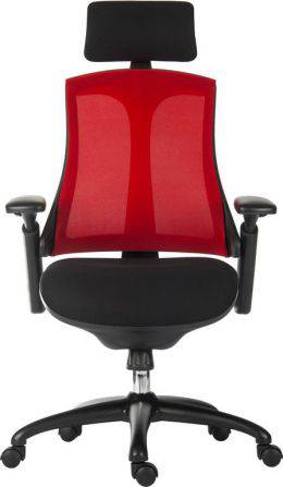 Teknik Rapport High Back Office Chair with Headrest in Red - Price Crash Furniture