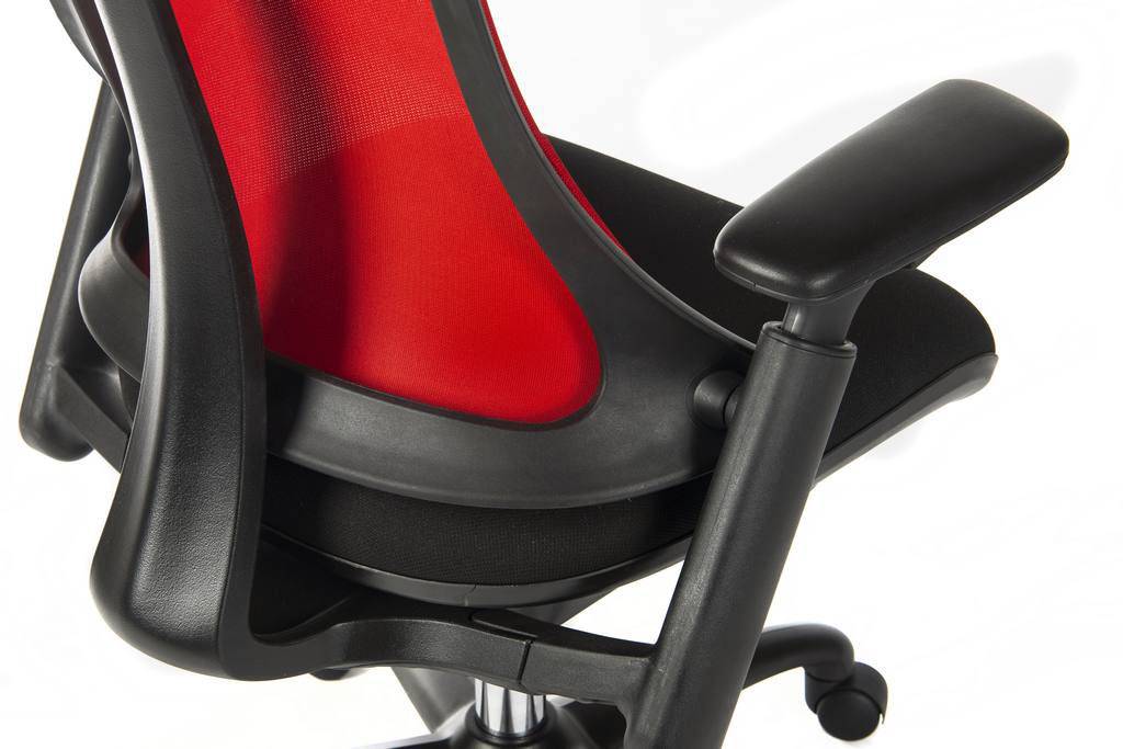 Teknik Rapport High Back Office Chair with Headrest in Red - Price Crash Furniture