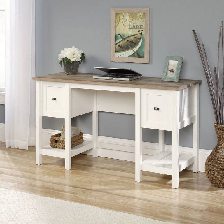 Teknik Shaker Style Desk Soft White - Price Crash Furniture