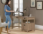 Teknik Sit and Stand Desk in Salt Oak - Price Crash Furniture