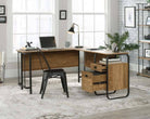 Teknik Stationmaster L-Shaped Desk in Etched Oak - Price Crash Furniture