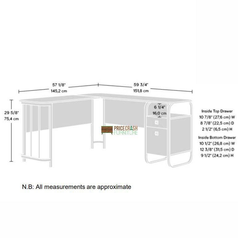 Teknik Stationmaster L-Shaped Desk in Etched Oak - Price Crash Furniture