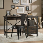 Teknik Steel Gorge Desk in Carbon Oak - Price Crash Furniture