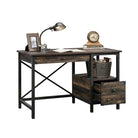 Teknik Steel Gorge Desk in Carbon Oak - Price Crash Furniture