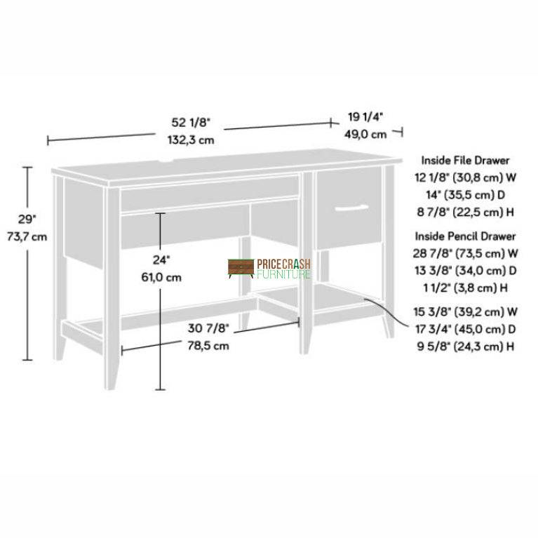 Teknik Summit Desk in Laurel Oak - Price Crash Furniture