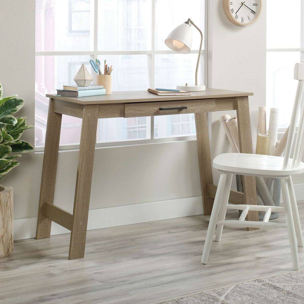 Teknik Trestle Desk in Summer Oak - Price Crash Furniture