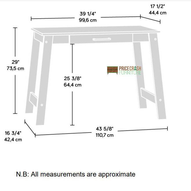 Teknik Trestle Desk in Summer Oak - Price Crash Furniture