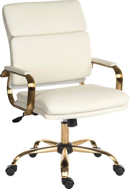 Teknik Vintage Style Executive Office Chair in White - Price Crash Furniture