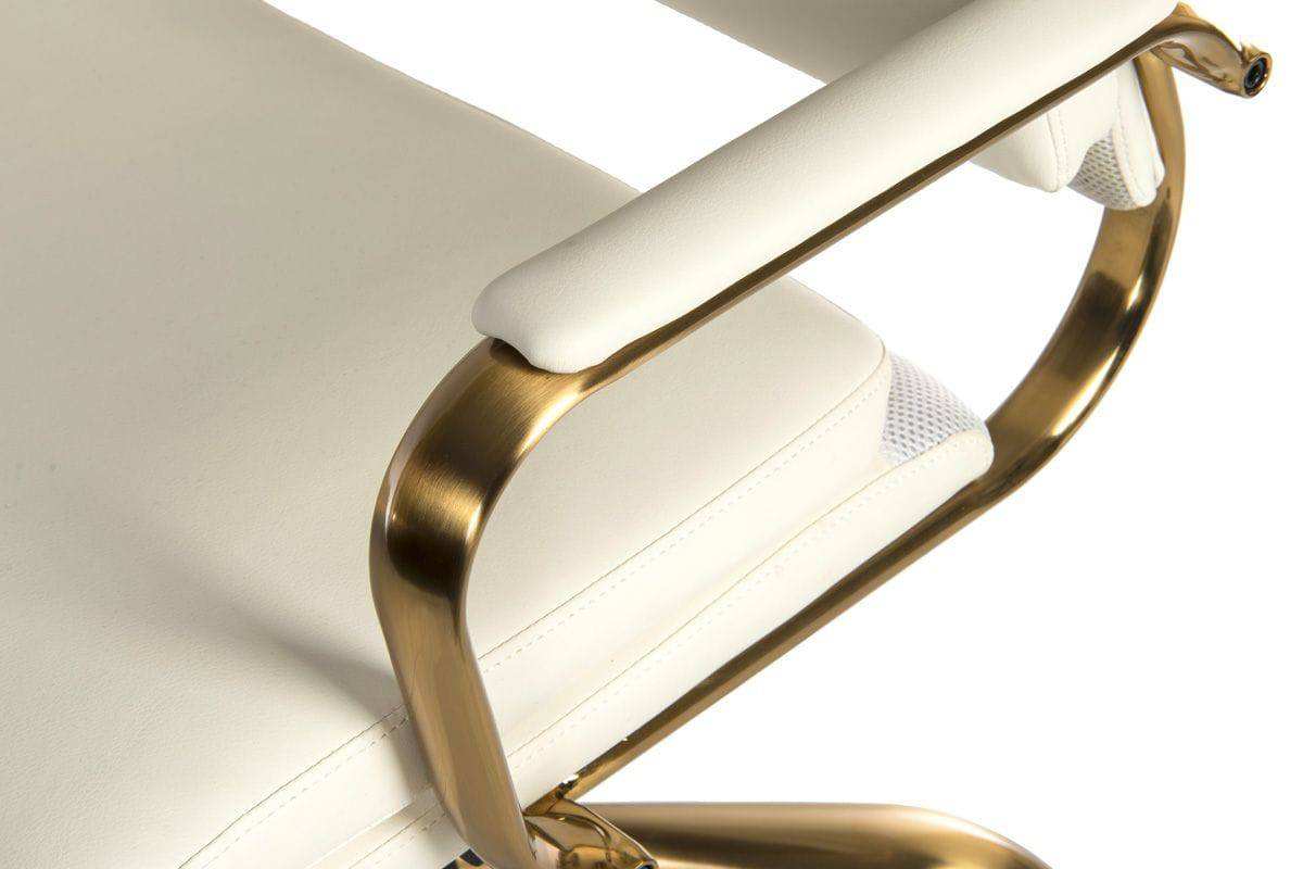 Teknik Vintage Style Executive Office Chair in White - Price Crash Furniture