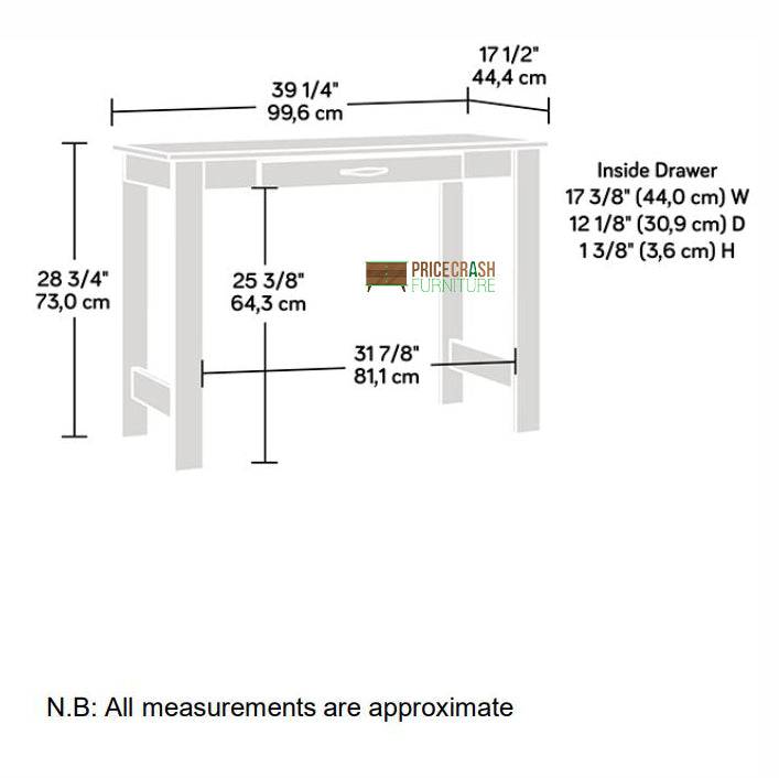 Teknik Writing Table Desk in Cinnamon Cherry - Price Crash Furniture