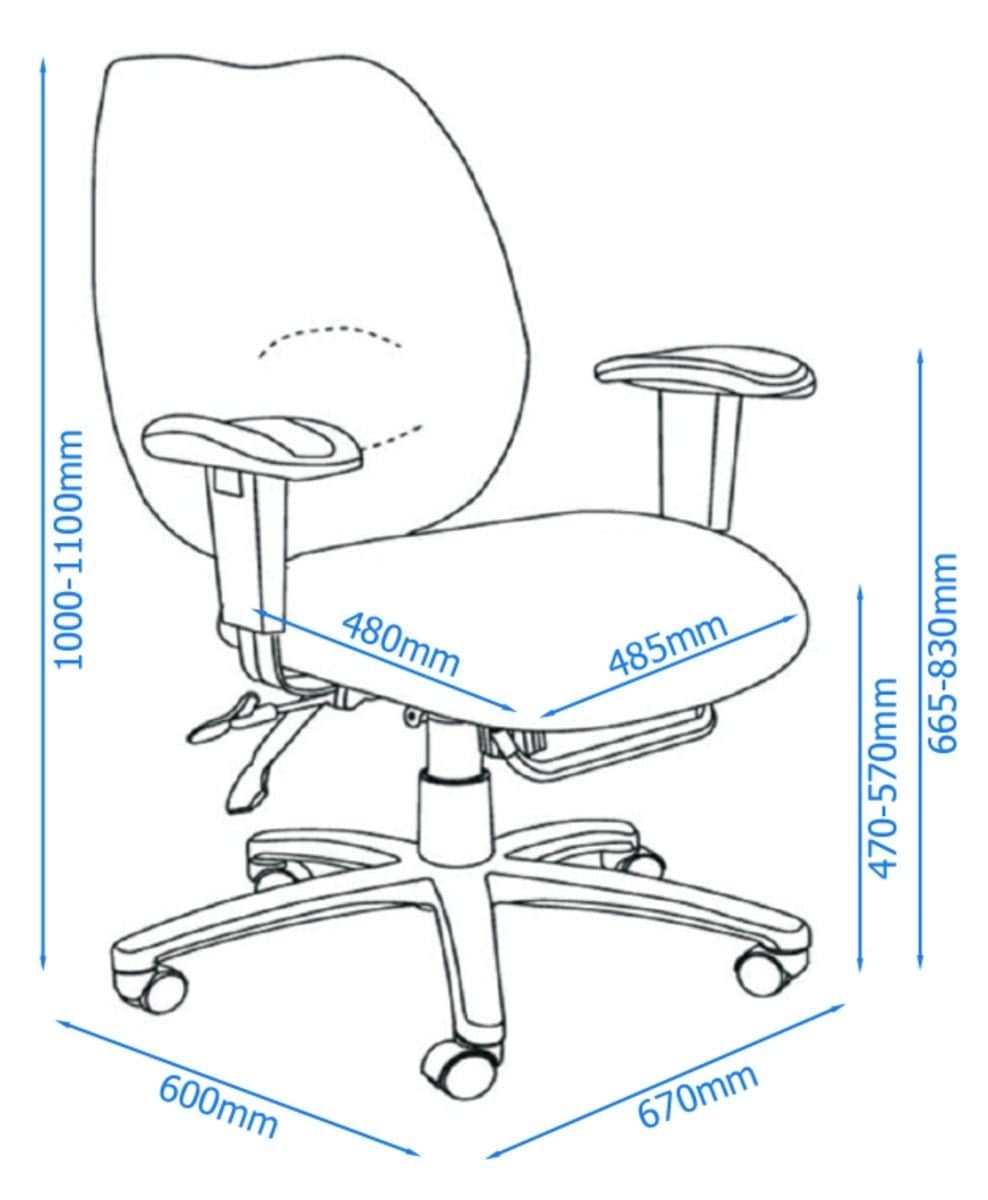 Trinity Blue Ergonomic Office Chair By Alphason - Price Crash Furniture