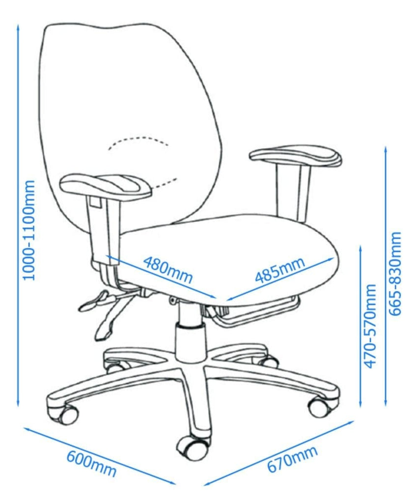 Trinity Blue Ergonomic Office Chair By Alphason - Price Crash Furniture
